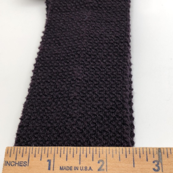 Retro Knit Textured Slim Tie Square Profile VTG Marshall Field’s Dark Blue - Picture 6 of 6